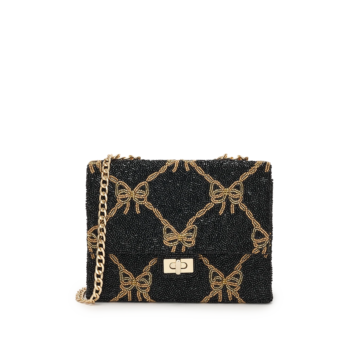 Black Beaded Bow Bag 3 Black Beaded Bow Bag