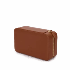 Leather Jewellery Box With Hand Written Note - Tan