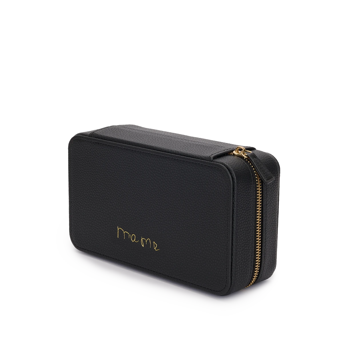 Leather Jewellery Box With Hand Written Note - Black 3 Leather Jewellery Box With Hand Written Note - Black