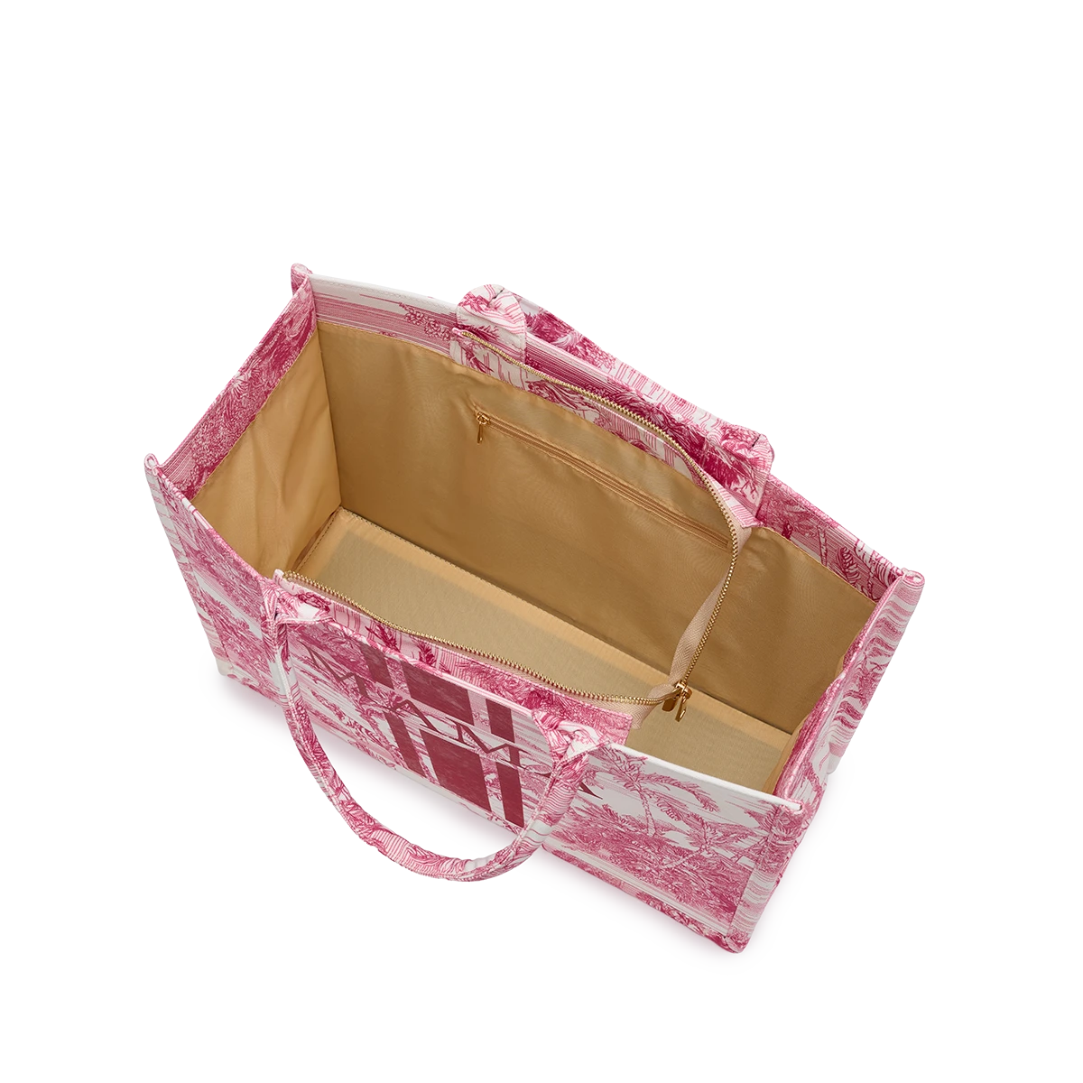 Raspberry Shopper Tiger Canvas Tote 4 Raspberry Shopper Tiger Canvas Tote - Image 2