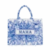 Toile Blue Patterned Shopper Tote -Lily Bean Luggage Shop LB 1723 2beea1a7 c444 4979 a21a ed4e9a884adb
