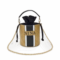 Drawstring Hand Painted Bucket Bag