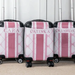 Bow Hardshell Luggage - Pink -Lily Bean Luggage Shop bow hardshell luggage pink 119164