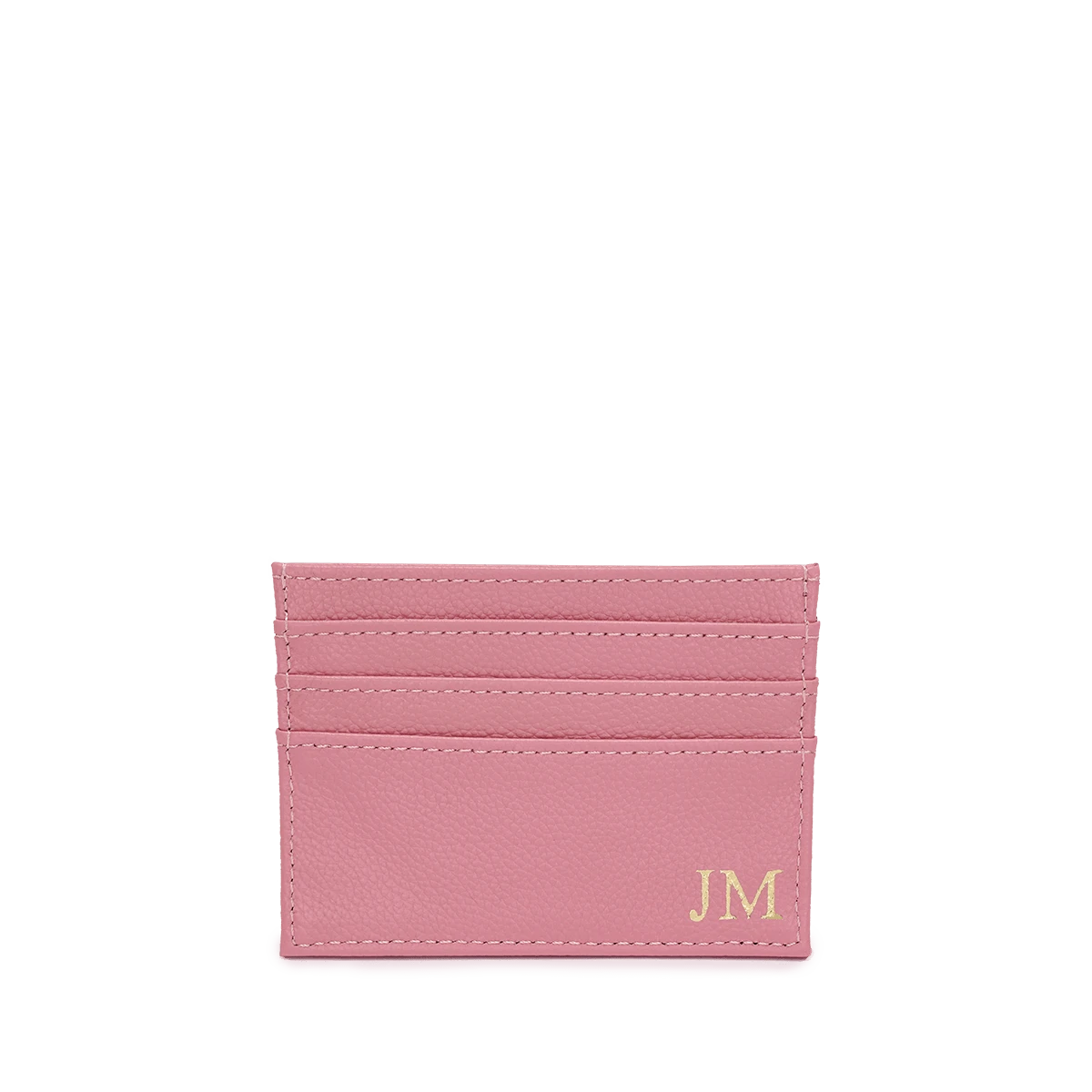 Leather Card Holder - Pale Pink 4 Leather Card Holder - Pale Pink - Image 2