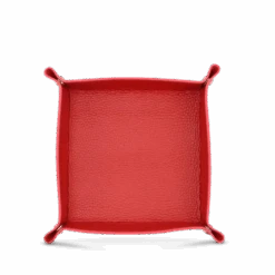 Leather Trinket Tray - Red