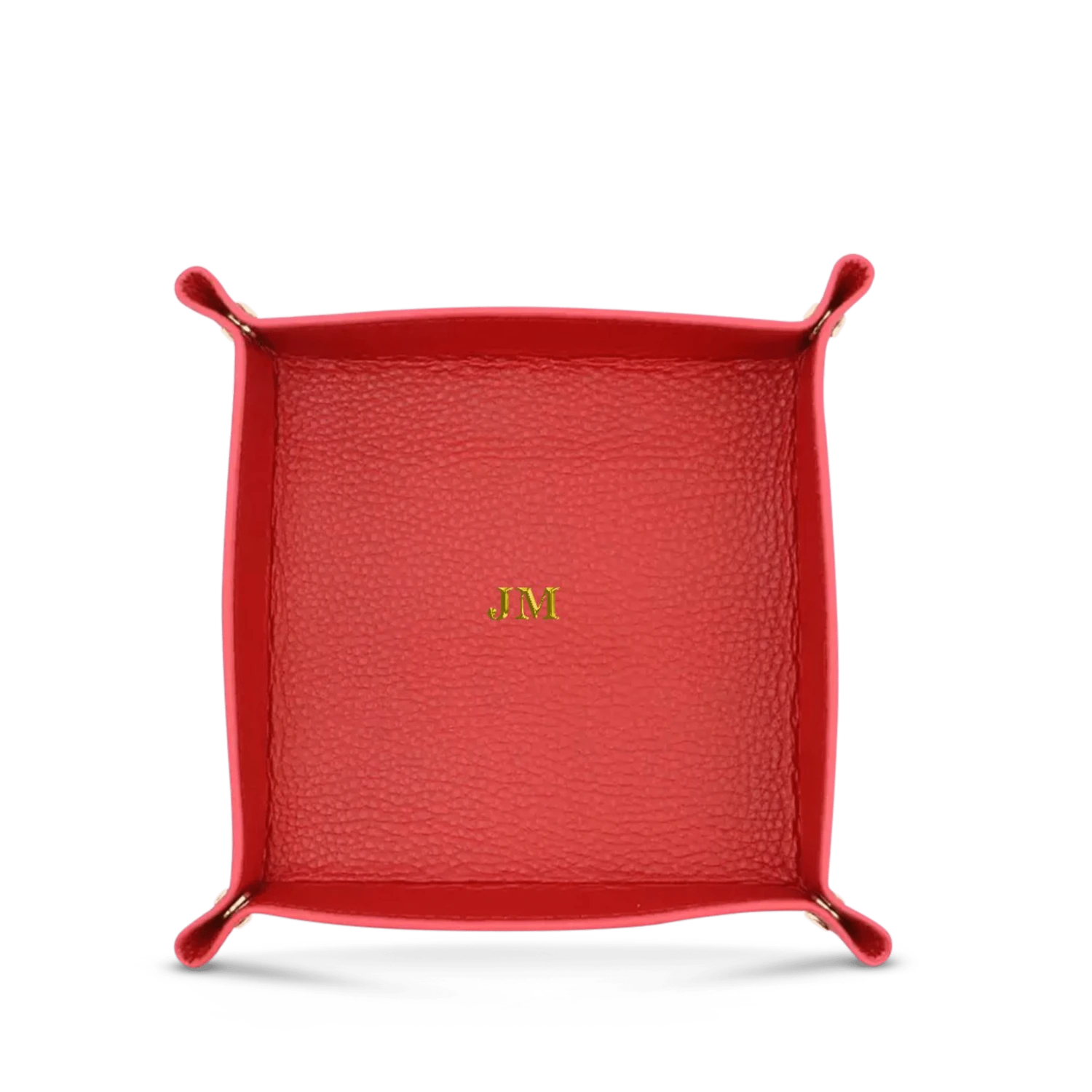 Leather Trinket Tray - Red 4 Leather Trinket Tray - Red - Image 2