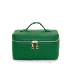 Leather Vanity Case - Emerald Green