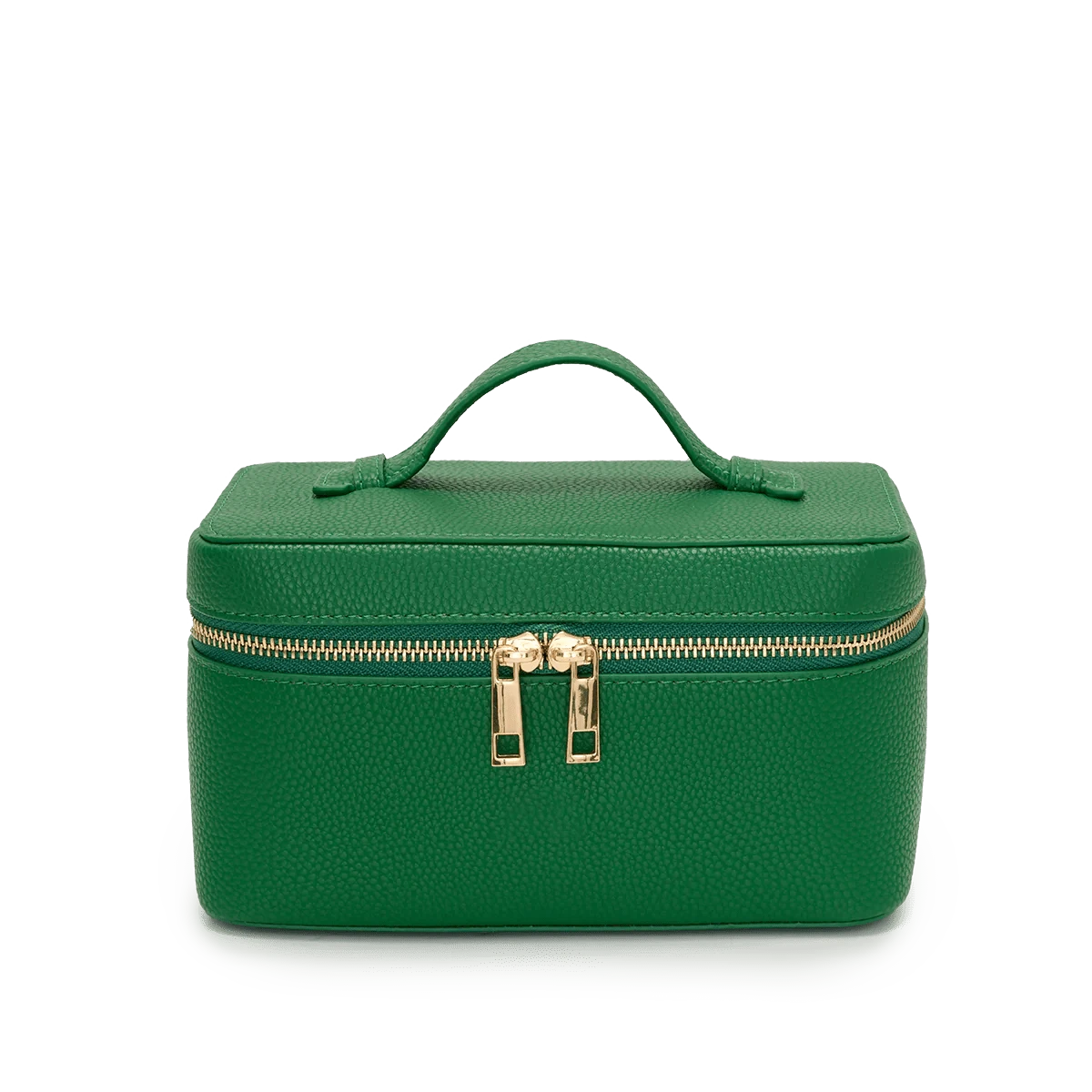 Leather Vanity Case - Emerald Green 3 Leather Vanity Case - Emerald Green