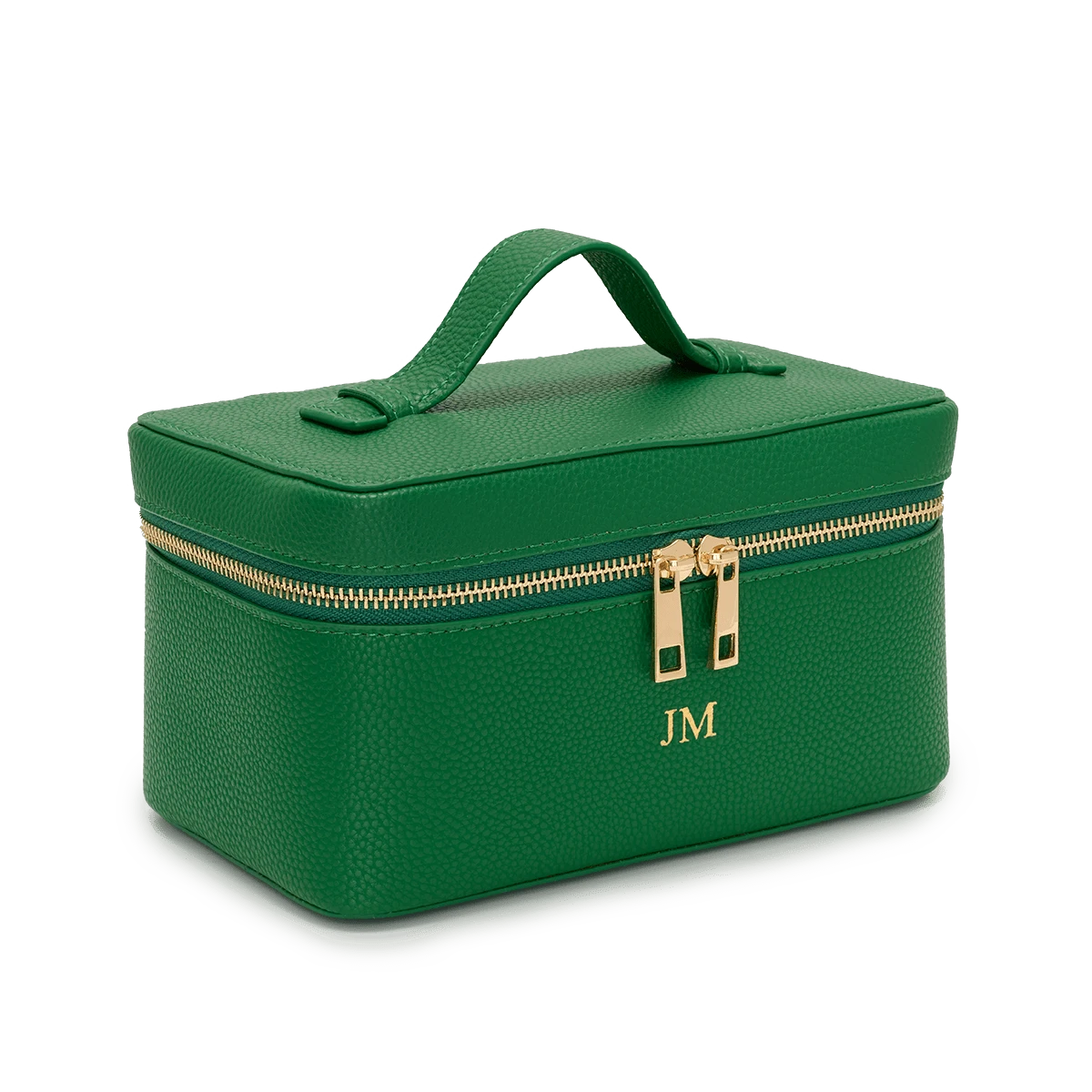 Leather Vanity Case - Emerald Green 5 Leather Vanity Case - Emerald Green - Image 3