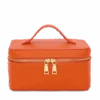 Leather Vanity Case - Orange -Lily Bean Luggage Shop leather vanity case orange 872983