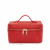 Leather Vanity Case - Red -Lily Bean Luggage Shop leather vanity case red 501028