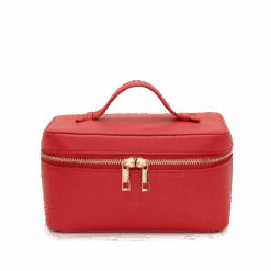 Leather Vanity Case - Red