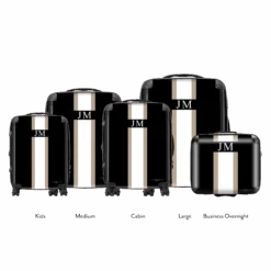 Luggage Set (5 Luggage) - Black & Taupe