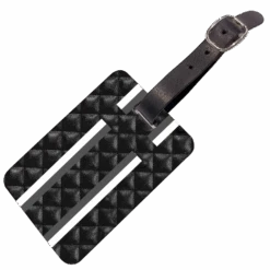 Luggage Tag - Black Quilted