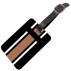 Luggage Tag - Black & Tan