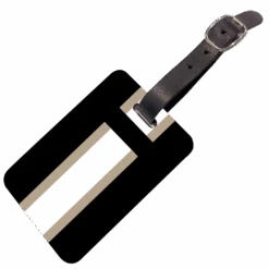 Luggage Tag - Black & Taupe