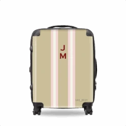 Maverick Hardshell Luggage - Biscuit & Pink
