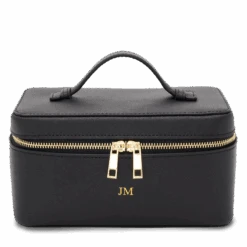 Leather Vanity Case - Black