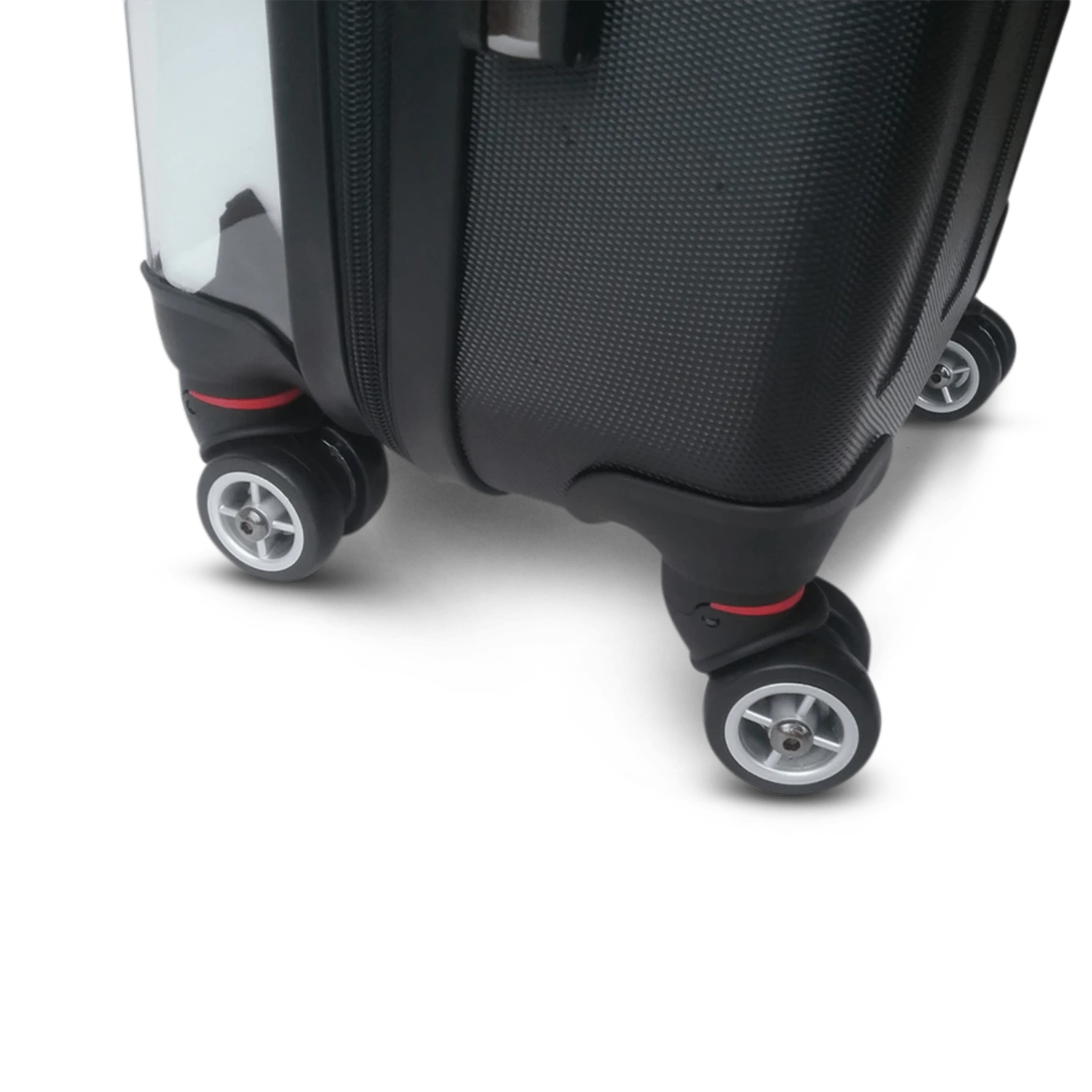 Straw Effect Hardshell Luggage - Navy & Pink 5 Straw Effect Hardshell Luggage - Navy & Pink - Image 3