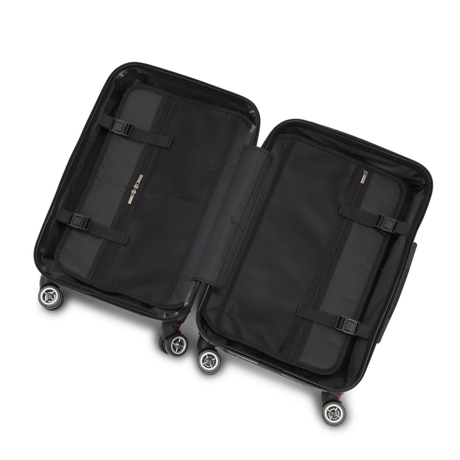 Straw Effect Hardshell Luggage - Navy & Pink 8 Straw Effect Hardshell Luggage - Navy & Pink - Image 6