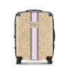 Straw Effect Hardshell Luggage - Pink & Grey 1 Straw Effect Hardshell Luggage - Pink & Grey -Lily Bean Luggage Shop straw effect hardshell luggage pink grey 248727