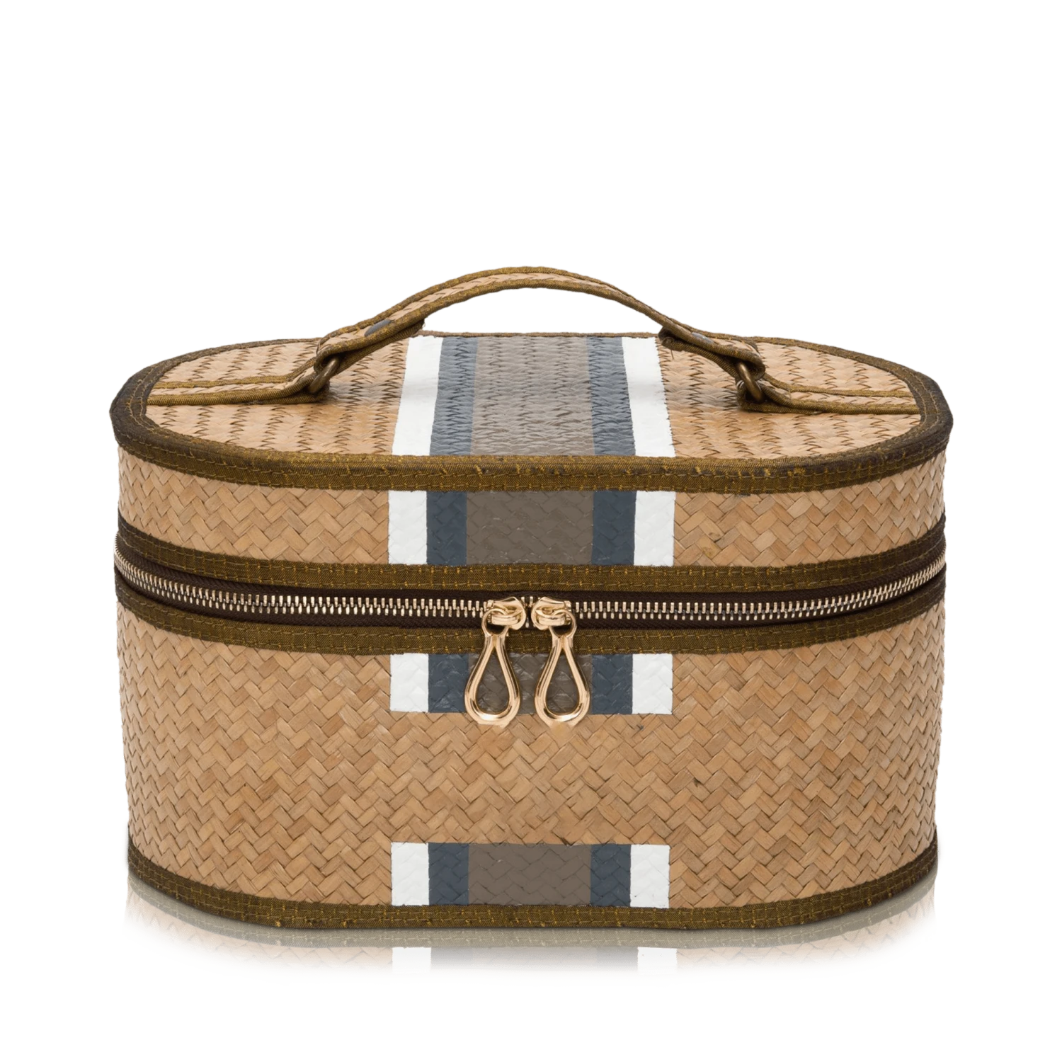 Straw Vanity Case - Beige 3 Straw Vanity Case - Beige