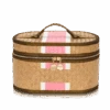 Straw Vanity Case - Pink