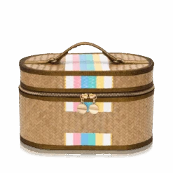 Straw Vanity Case - Rainbow