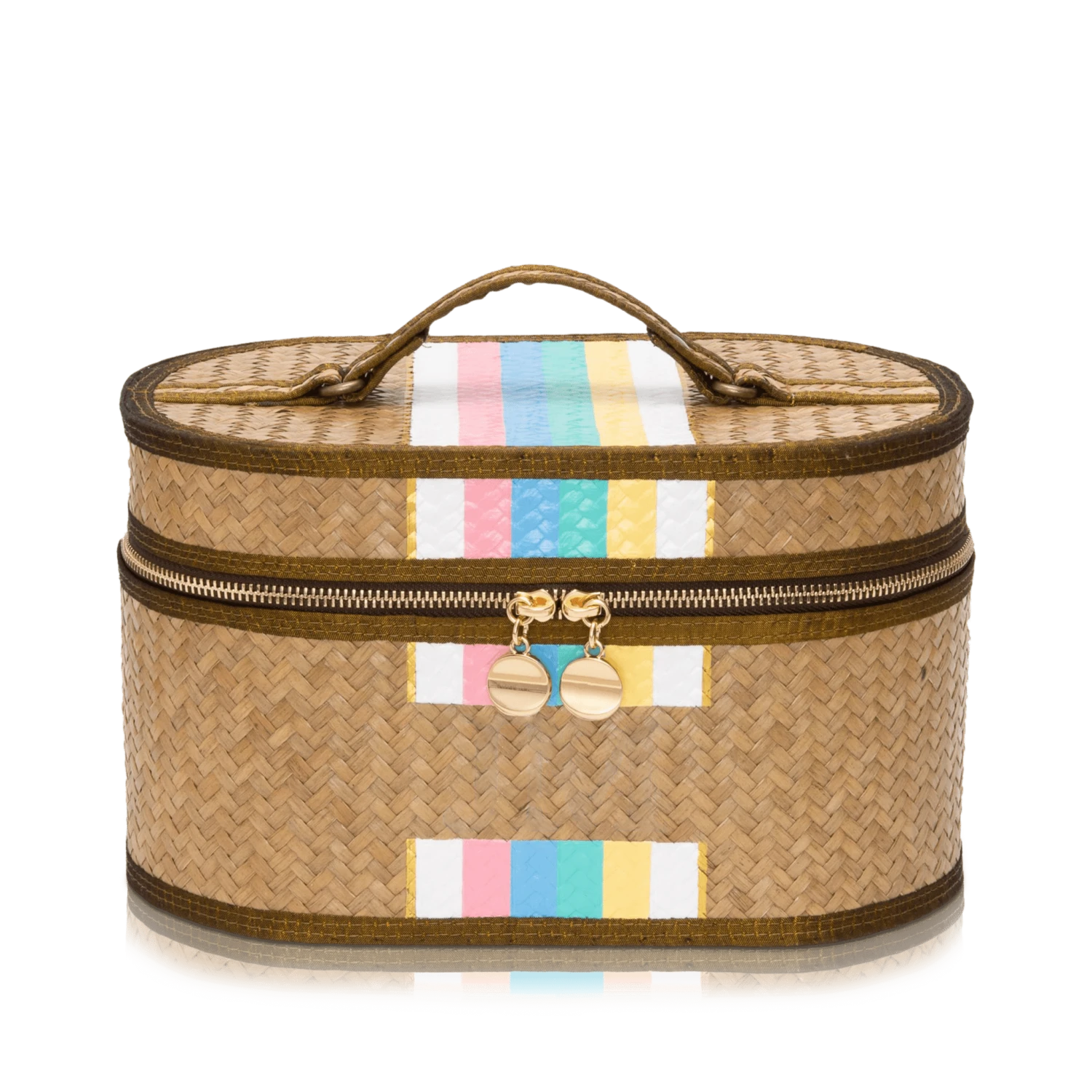 Straw Vanity Case - Rainbow 3 Straw Vanity Case - Rainbow
