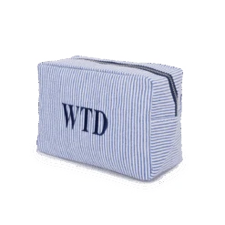 Striped Washbag - Blue & White