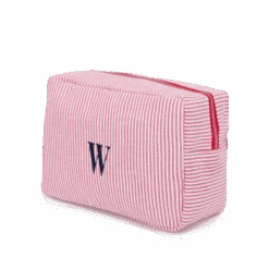 Striped Washbag - Red & White