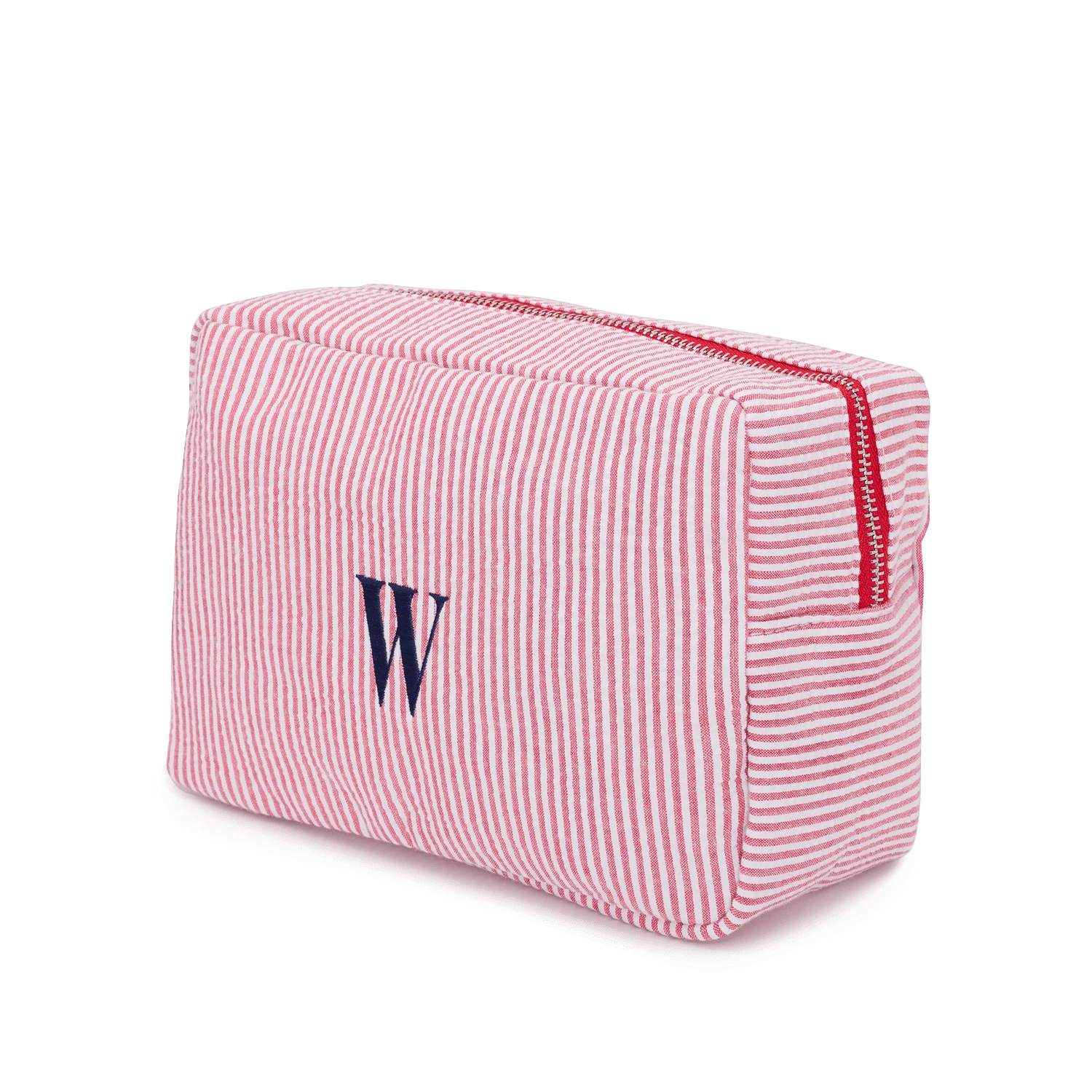 Striped Washbag - Red & White 3 Striped Washbag - Red & White