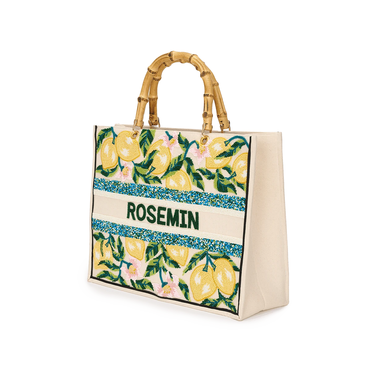 The Juliana Beaded Tote - Citron 5 The Juliana Beaded Tote - Citron - Image 3