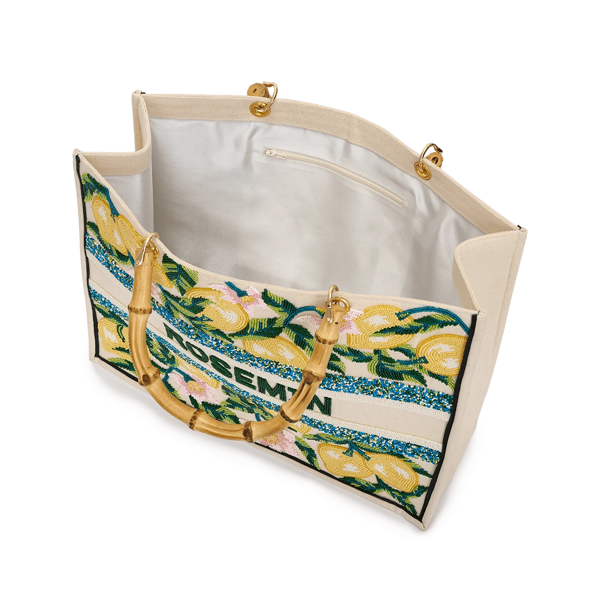 The Juliana Beaded Tote - Citron 6 The Juliana Beaded Tote - Citron - Image 4