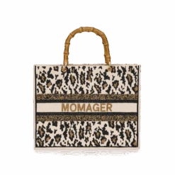 The Juliana Beaded Tote - Leopard