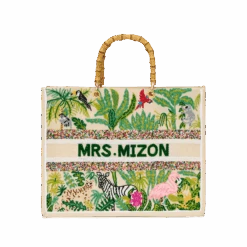 The Juliana Beaded Tote - Zebra