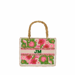 The Juliana Mini Beaded Tote - Flower Garden