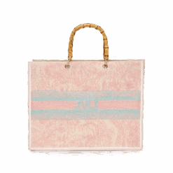 The Juliana Pastel Pink And Green Beaded Tote