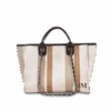 The Lily Canvas Tote - Cocoa Stripe -Lily Bean Luggage Shop the lily canvas cocoa stripe 892673