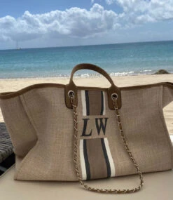 The Lily Canvas - Soft Fawn - Jumbo -Lily Bean Luggage Shop the lily canvas jumbo soft fawn with white grey beige 149483