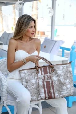 The Lily Canvas - Tropical Beige - Jumbo 8 The Lily Canvas - Tropical Beige - Jumbo -Lily Bean Luggage Shop the lily canvas jumbo tropical beige 348291