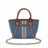 The Lily Canvas - Denim - Mini -Lily Bean Luggage Shop the lily canvas mini dark denim with dark brown handles 407072