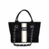 The Lily Canvas - Jet Black - Mini -Lily Bean Luggage Shop the lily canvas mini jet black with taupe and white stripes 303877
