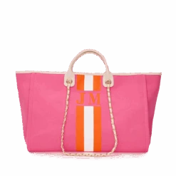 The Lily Canvas Tote - Hot Pink