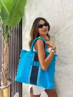 The Lily Fringe Tote - Aqua Blue -Lily Bean Luggage Shop the lily fringe tote aqua blue 439461