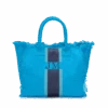 The Lily Fringe Tote - Aqua Blue