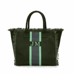 The Lily Fringe Tote - Army Green