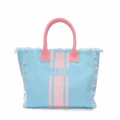 The Lily Fringe Tote - Baby Blue