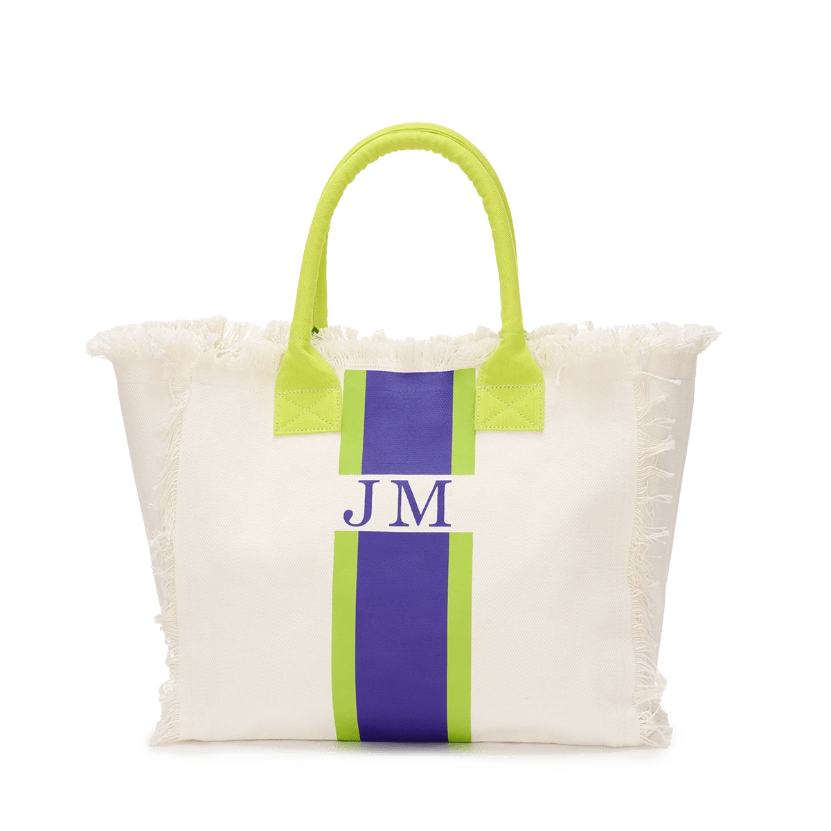 The Lily Fringe Tote - Cream & Lime 3 The Lily Fringe Tote - Cream & Lime