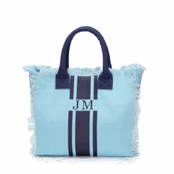 The Lily Fringe Tote - Sky Blue